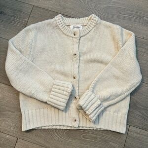 Jessica Simpson Cream Knit Cropped Cardigan Size L